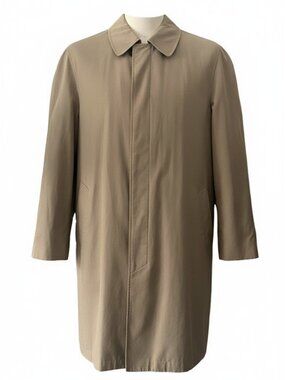 London Fog Trench Coat Men's Medium Vintage Removable Lining Classic Beige